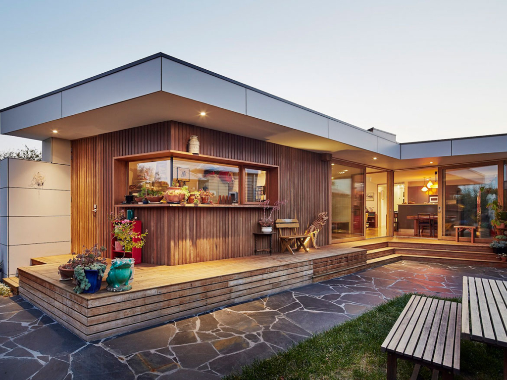 Modern wood home